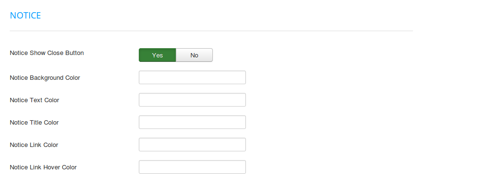 FavThemes tutorial for the layout tab notice element